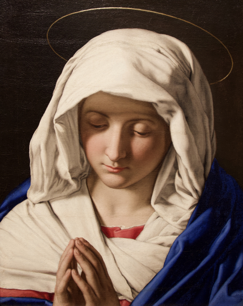 Sasspferrato (Giovan Battista Salvi) Madonna in prayer, 1640-1650. Accademia Carrara. Bergamo