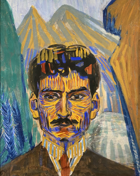 Martiros Sarian. Self-portrait. Sketch. 1909. Tempera on cardboard. M.Sarian House Museum. Yerevan