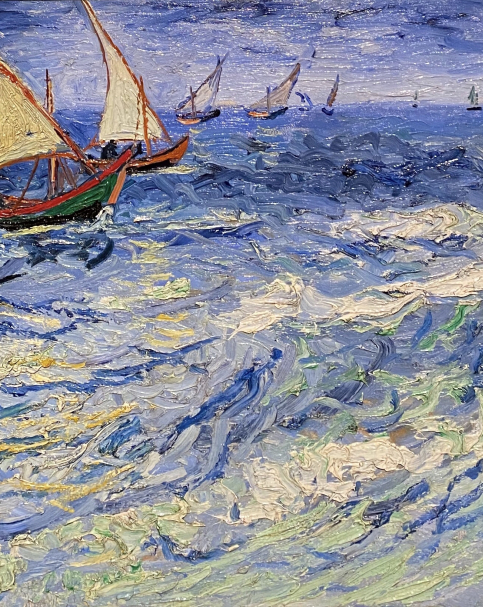 Vincent Van Gogh.  The sea at Saintes-Maries. 1888. The Pushkin State Museum of Fine Arts. Moscow.