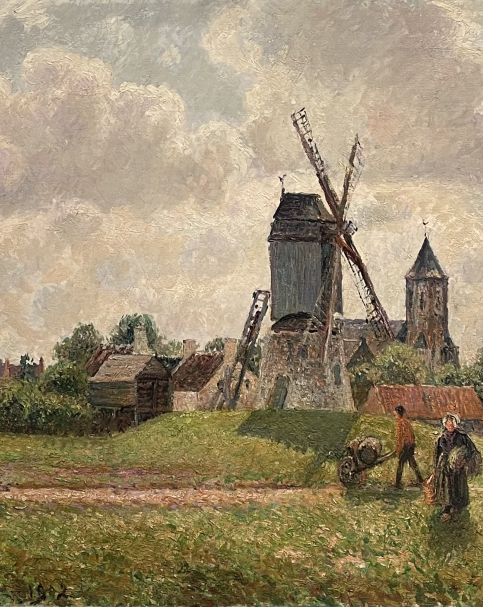 Camille Pissaro 1830-1903. The Old Mill in Knokke, 1894.  Oil on canvas. Tel Aviv Museum of art. Photo Dan Daniel