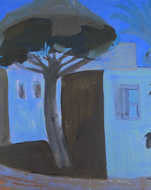 Martiros Sarian. Night landscape. Egypt. 1911. Tempera on cardboard. Sarian Family collection. M.Sarian House Museum. Yerevan.