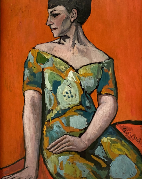 Pierre Paul Girieud.  Portrait of the painter Emilie Charmy. 1908. Pinakothek der moderne. Munich.