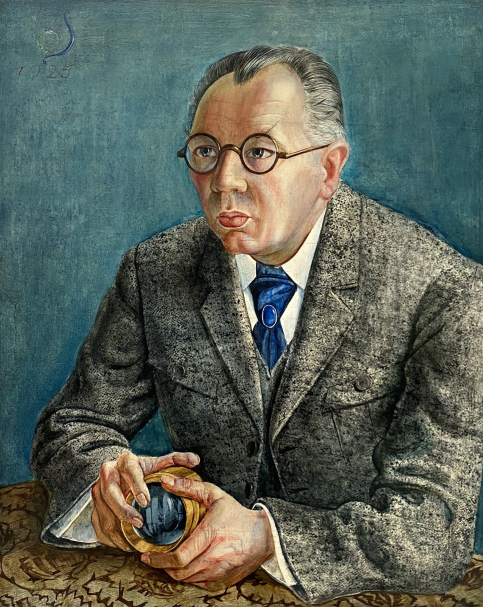 Munich, Pinakothek der moderne. Otto Dix. Portrait of the Photographer Hugo Erfurth with Lens. 1925.