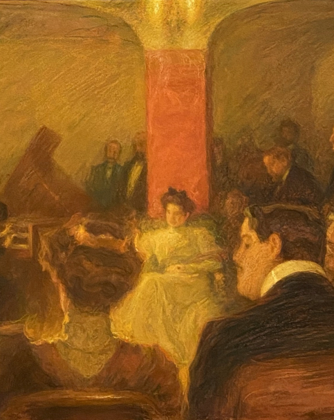 Leonid Pasternak (1862-1945). Concert by Wanda Landowska. 1907. Pastel on paper. GTG.