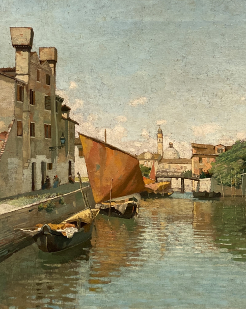 Carlo Mancini. View of Canal in Chioggia. 1870-1880. Accademia Carrara. Bergamo