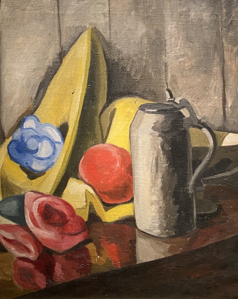 Robert Falk. Still life with red and blue flowers. (Still-life with paper roses). 1912. Collection of Iveta and Tamaz Manasherov, Moscow.