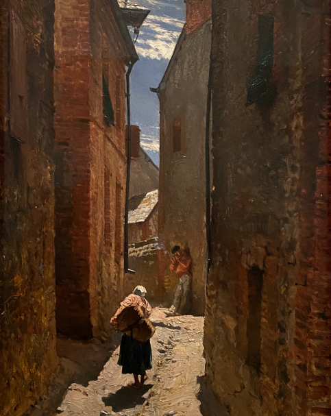 Alphonse-Marie de Neuville. Street in the Old Town, 1873. Hermitage.