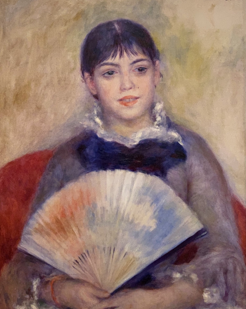 Pierre Auguste Renoir.  Young Woman with a Fan. 1880. Hermitage SPb