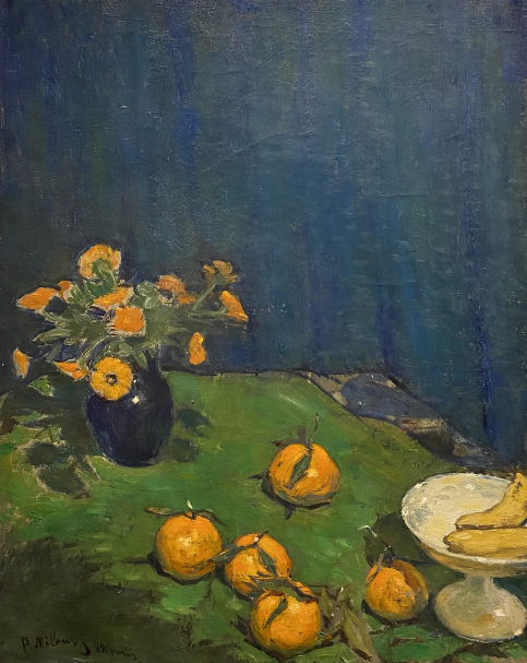 Peter Nilus. Blue still life with oranges. 1929. Voronezh Regional Museum named after I.N. Kramskoy.