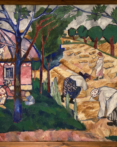 Natalia Goncharova. Reaping Bread. 1908. Russian museum SPb