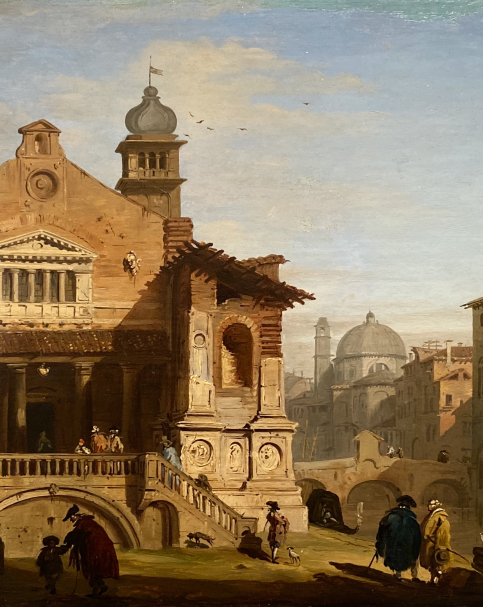 Giovanni Migliara. View with Venetian Church and Figures. 1815-1820. Accademia Carrara. Bergamo.