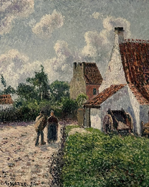 Camille Pissaro 1830-1903. The Pink House, Knokke-Sur-Mer, 1894.  Oil on canvas. Moshe and Sara Mayer Collection. Tel Aviv Museum of art. Photo Dan