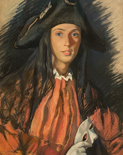 Zinaida Serebriakova. 1884-1967. Portrait of Artist Dmitri Bushen in a Fancy Dress. 1922. Pastel on paper. State Tretyakov gallery.