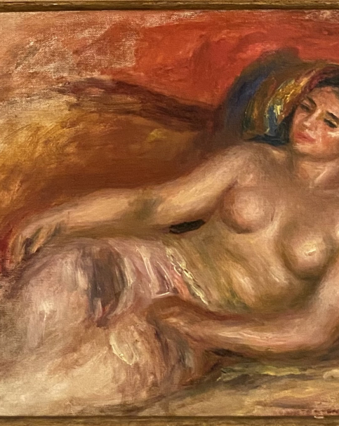 Pierre Auguste Renoir 1841-1919. Odalisque, ca. 1898. Oil on canvas.  Simon  and Marie Jaglom Collection. Tel Aviv Museum of Art. Photo Dan Daniel