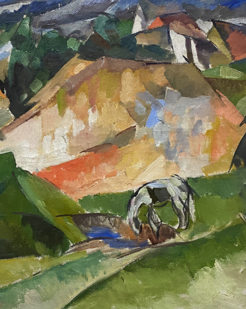 Aristarkh Lentulov. Landscape with white horse. 1918. National art gallery of Armenia. Yerevan