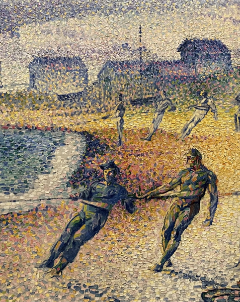 Henry-Edmond Cross 1856-1910. Hauling the Nets, ca. 1899. Oil on canvas. Simon and Marie Jaglom Collection. Tel Aviv Museum of art. Photo Dan Daniel