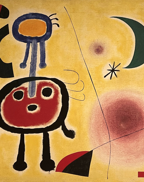 Joan Miro, 1893-1983, Spain.  At the bottom of the Shell, 1948. Oil on canvas. Moshe and Sara Mayer Collection.   Tel Aviv Museum of Art.