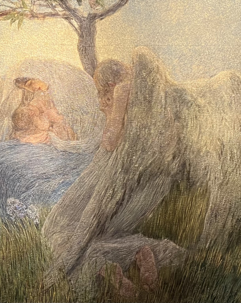 Gaetano Previati. Maternita. Oil on canvas. GALLERIA D'ARTE MODERNA ACHILLE FORTI, Verona.