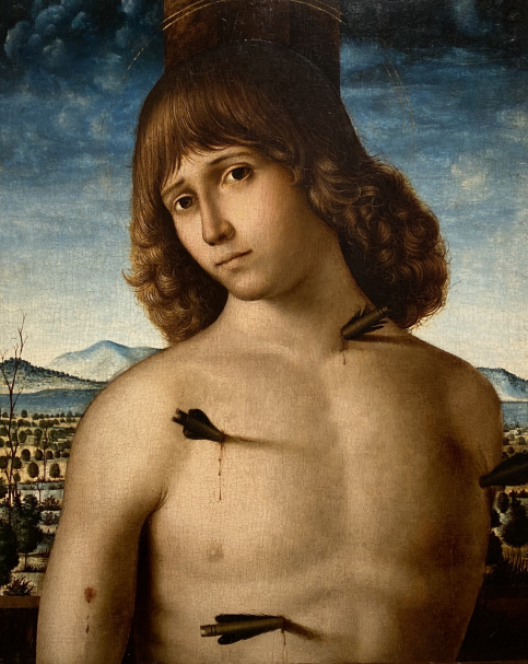 Pietro de Saliba. San Sebastian. 1490.   Accademia Carrara. Bergamo