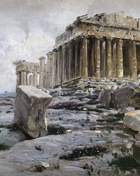 Vasily Polenov (1844-1927). The Parthenon. Temple of Athena. Parthenos. 1882. Oil on canvas. State Tretyakov gallery. Moscow.