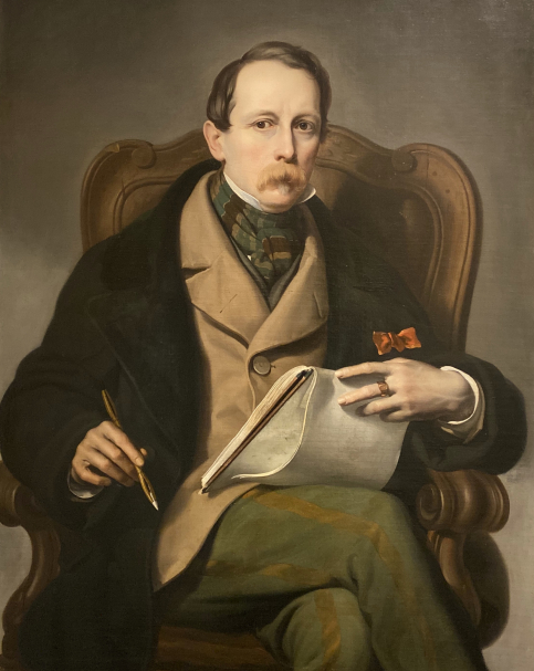 Francesco Coghetti (1802-1875).  Self-Portrait, 1854. Accademia Carrara, Bergamo