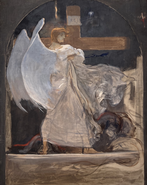 Nikolaos Gyzis. 1842-1901. The Archangel (Study for the Grounding of Faith). 1895. Oil on canvas. National Gallery (Athens).