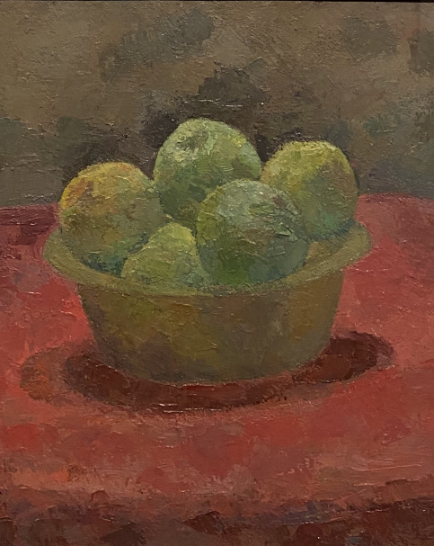 Robert Falk. APPLES ON A RED TABLECLOTH. 1947. Collection of Igor Sanovich, Moscow