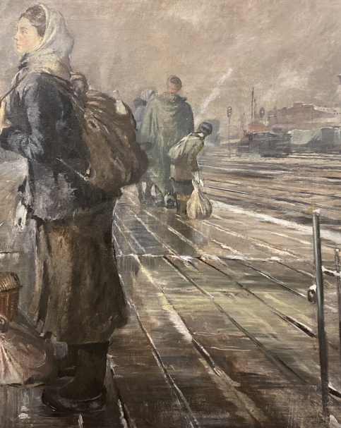 Yuri Pimenov. Autumn station. 1945. Russian Museum, St. Petersburg.