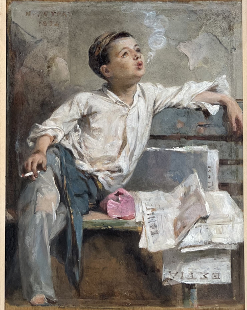 Nikephoros Lytras. 1832-1904. Boy smoking. 1894. National Gallery (Athens