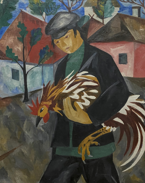 Natalia Goncharova. Boy with a rooster. 1910’s. National art gallery of Armenia