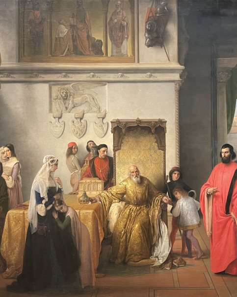 Francesco Hayez 1791-1882. Doge Francesco Foscari’s (The Two Foscari), 1844. Oil on canvas. Pinacoteca di Brera. Milan. Photo: Dan