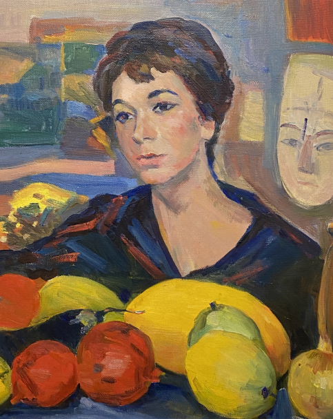 Martiros Sarian. Portrait of Katarine Sarian. 1963. Oil on canvas.  M.Sarian House Museum. Yerevan.