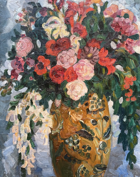 Sergei Sudeikin 1882-1946. Flowers in a Pottery Vase, early 1910s. STG. Photo Dan Daniel