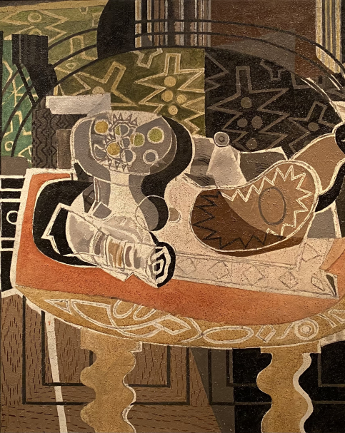 George Braque 1882-1963. Still Life with Mandolin, 1933.. Oil and sand on canvas. The Israel museum Jerusalem. Photo Dan Daniel