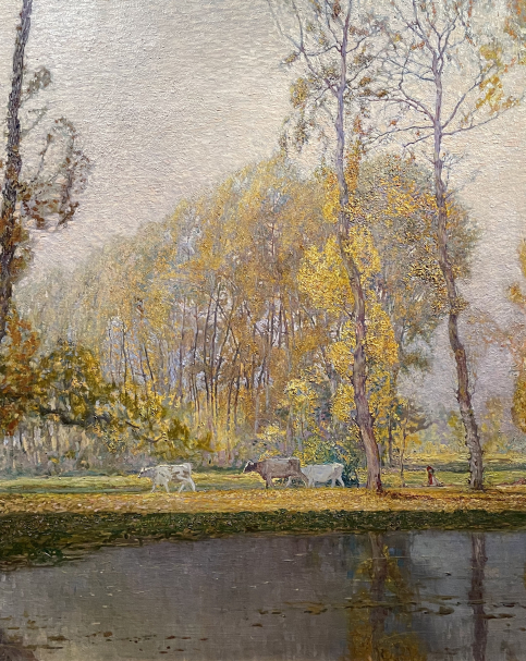 Augusto Carutti di Cantogno. 1875-1956. Landscape with a Pond and Oxen. 1900-1910.  Gallerie d’Italia. Milano.