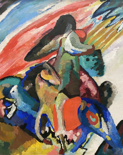 Wassily Kandinsky. Improvisation 12 (The Rider). 1910.  Pinakothek der moderne. Munich