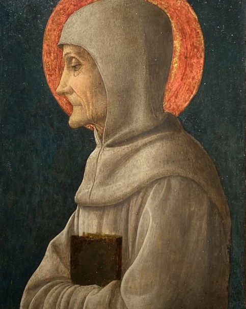 Andrea Mantegna (?) Saint Bernardino of Siena. 1450.  Accademia Carrara. Bergamo.