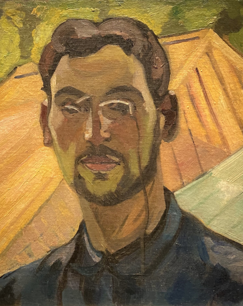 Robert Falk. Self-portrait with roofs in the background. 1909. Collection of Valentin Shuster, SPb.