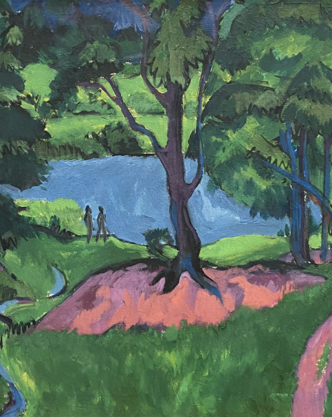 Ernst Ludwig Kirchner. Lake in Bohemian Forest. 1910.  Pinakothek der moderne. Munich