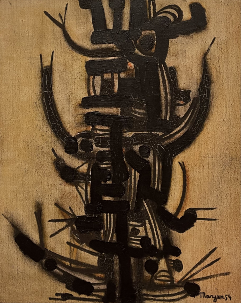 Maryan 1927-1977. Composition. 1954.   Oil on canvas. Tel Aviv Museum of Art.