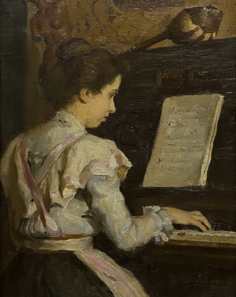 Hmayak Artsatbanian. Girl by the piano, 1899. National art gallery of Armenia. Yerevan.