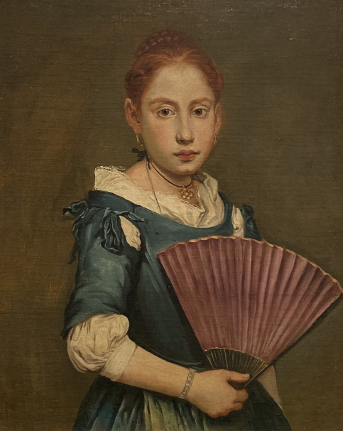 Giacomo Ceruti. Portrait of the Young Girl with Fan. Accademia Carrara. Bergamo