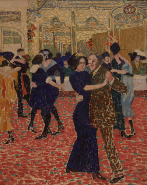 Gino Severini 1883-1966. Dancers at Monico‘s. ca. 1910.  Oil on canvas. Tel Aviv Museum of Art.