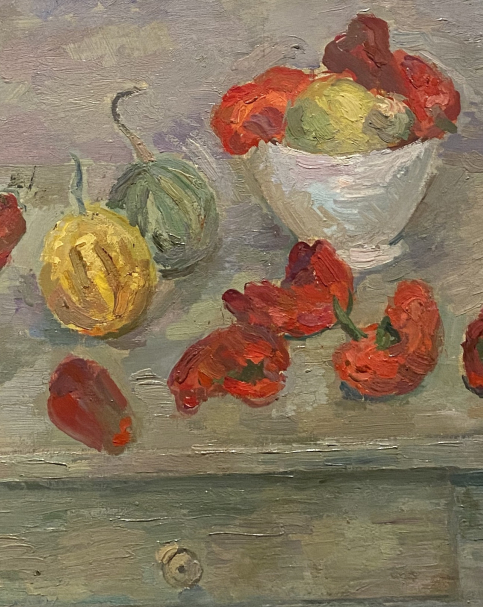 Robert Falk. Red peppers and a pink bowl. 1932. State Museum of Fine Arts named after A.S. Pushkin. Moscow.