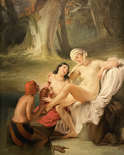 Francesco Hayez. 1791-1882. Bathsheba at her bath. 1841.   Oil on wood. Pinacoteca di Brera. Milan.