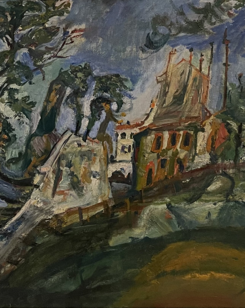 Chaim Soutine. 1893-1943. Landscape of Montmartre, 1919.  Oil on canvas. Photo Dan