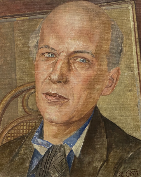 Kuzma Petrov-Vodkin.  Portrait of Andrey Bely. 1932.  National art gallery of Armenia.