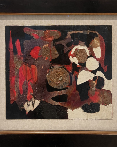 Alberto Burri . 1915-1995. Antitled. 1952. Oil , pumice stone and Vinavil glue on canvas. Museo del Novecento. Milano.