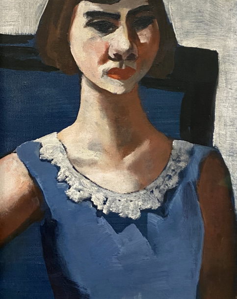 Max Beckman. Portrait of Quappi in Blue. 1926. Pinakothek der moderne. Munich.