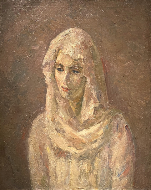 Robert Falk. In a white shawl (Portrait of Angelina Shchekin-Krotova). 1947. State Russian museum